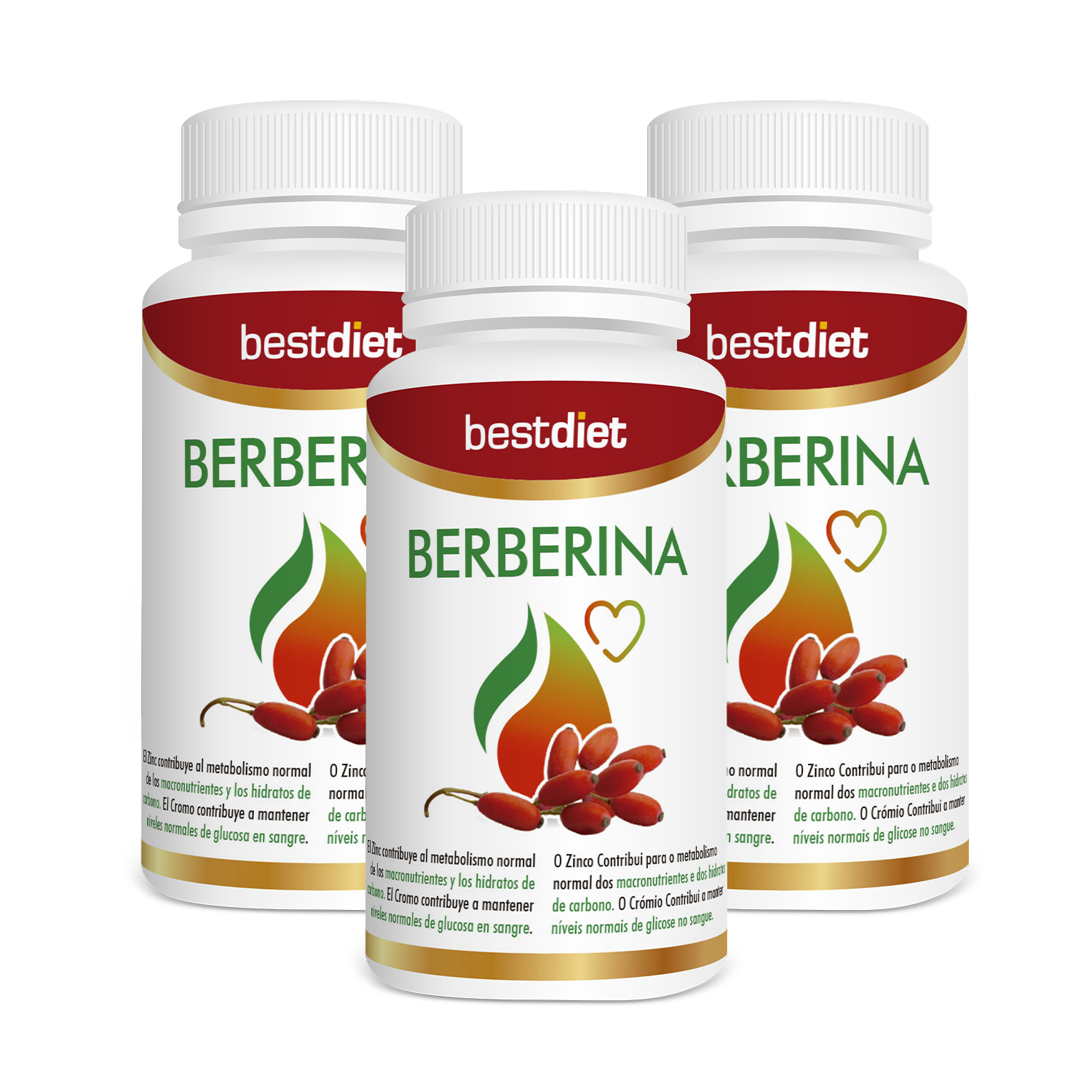 SUP Berberina 30 Cápsulas - Regulador de Glucosa, Colesterol y Peso | Antioxidante Natural